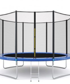 10 FT Kids Trampoline With Enclosure Net Jumping Mat And Spring Cover Padding