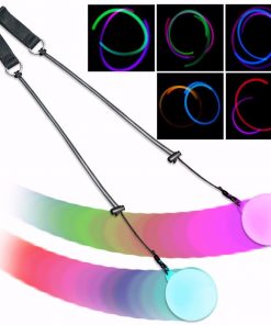 1PC LED 7 Colors Glow POI Thrown Balls Light Up Handball Sports Belly Dance Hand Novelties Toys